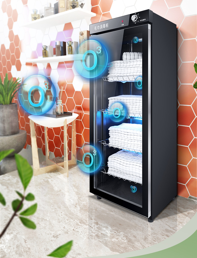 Towel Disinfection Cabinet UV Ozone Medium Temperature Drying Beauty Salon Barber Shop Single Door Vertical Commercial Disinfection Cabinet
