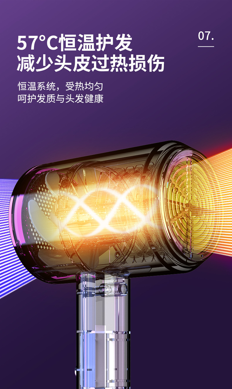 Internet Celebrity T-Type Hammer Household Electric Blower Heating and Cooling Air Red Gradient Portable Hair Dryer Blue Light Anion Generation Factory Internet Celebrity T-Type Hammer Household Electric Blower Heating and Cooling Air Red Gradient Portable Hair Dryer Blue Light Anion Generation Factory