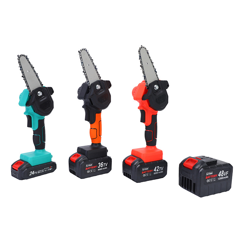 4-Inch Single-Hand Electric Saw Handheld Rechargeable Electric Wood Cutting Saw Lithium Battery Electric Chain Saw Outdoor High-Power Wireless Electric Saw