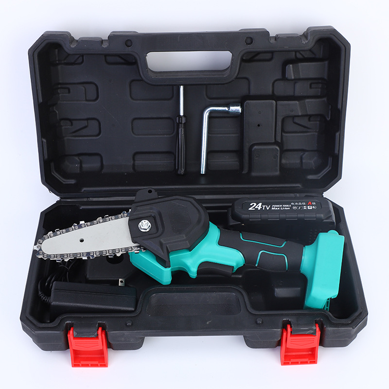 4-Inch Single-Hand Electric Saw Handheld Rechargeable Electric Wood Cutting Saw Lithium Battery Electric Chain Saw Outdoor High-Power Wireless Electric Saw
