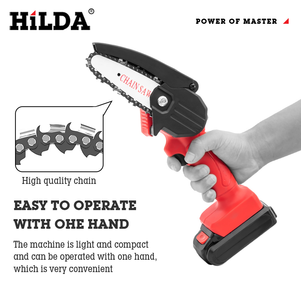 Hilda Rechargeable Cordless Mini Electric Chain Saw Carpenter 'S Wood Sa Single Hand Electric Saw Garden Wood Cutting Saw Lithium Electric Chain Saw Hilda Rechargeable Cordless Mini Electric Chain Saw Carpenter 'S Wood Sa Single Hand Electric Saw Garden Wood Cutting Saw Lithium Electric Chain Saw