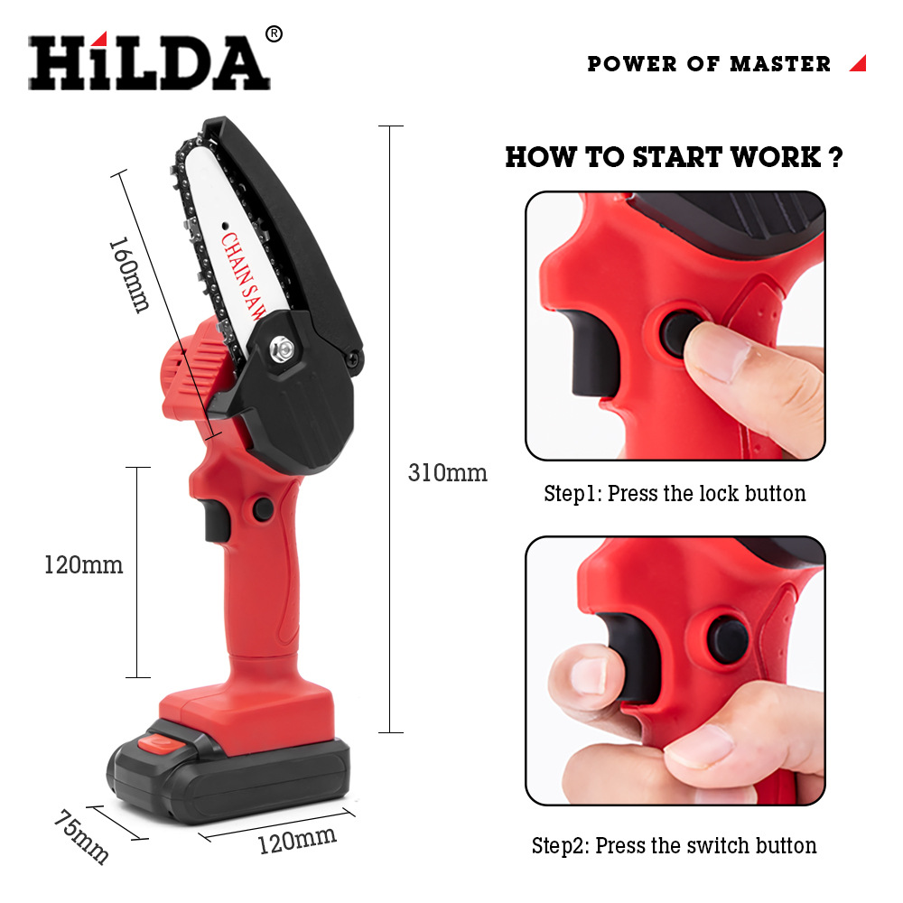 Hilda Rechargeable Cordless Mini Electric Chain Saw Carpenter 'S Wood Sa Single Hand Electric Saw Garden Wood Cutting Saw Lithium Electric Chain Saw Hilda Rechargeable Cordless Mini Electric Chain Saw Carpenter 'S Wood Sa Single Hand Electric Saw Garden Wood Cutting Saw Lithium Electric Chain Saw