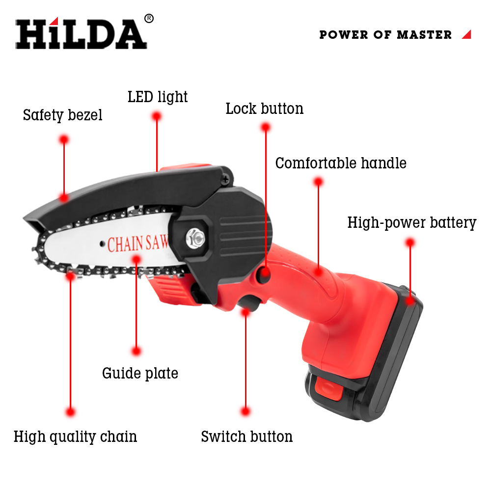 Hilda Rechargeable Cordless Mini Electric Chain Saw Carpenter 'S Wood Sa Single Hand Electric Saw Garden Wood Cutting Saw Lithium Electric Chain Saw Hilda Rechargeable Cordless Mini Electric Chain Saw Carpenter 'S Wood Sa Single Hand Electric Saw Garden Wood Cutting Saw Lithium Electric Chain Saw
