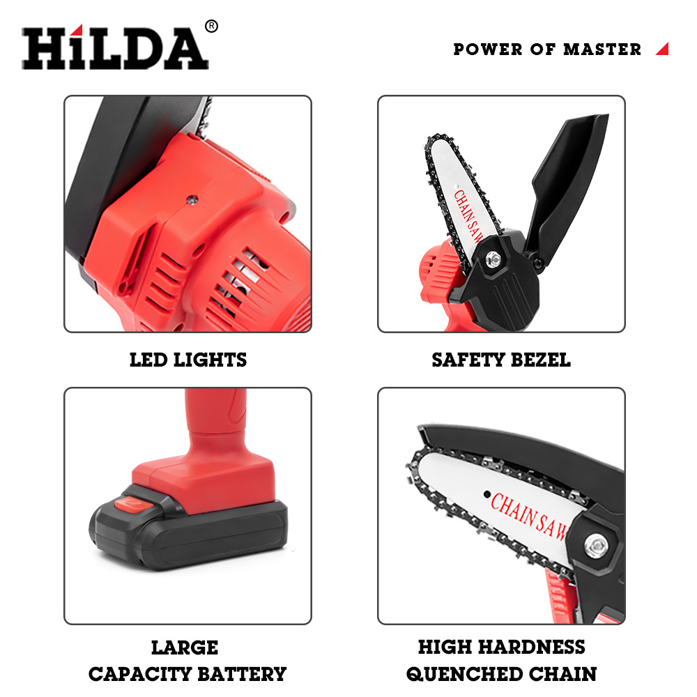 Hilda Rechargeable Cordless Mini Electric Chain Saw Carpenter 'S Wood Sa Single Hand Electric Saw Garden Wood Cutting Saw Lithium Electric Chain Saw Hilda Rechargeable Cordless Mini Electric Chain Saw Carpenter 'S Wood Sa Single Hand Electric Saw Garden Wood Cutting Saw Lithium Electric Chain Saw