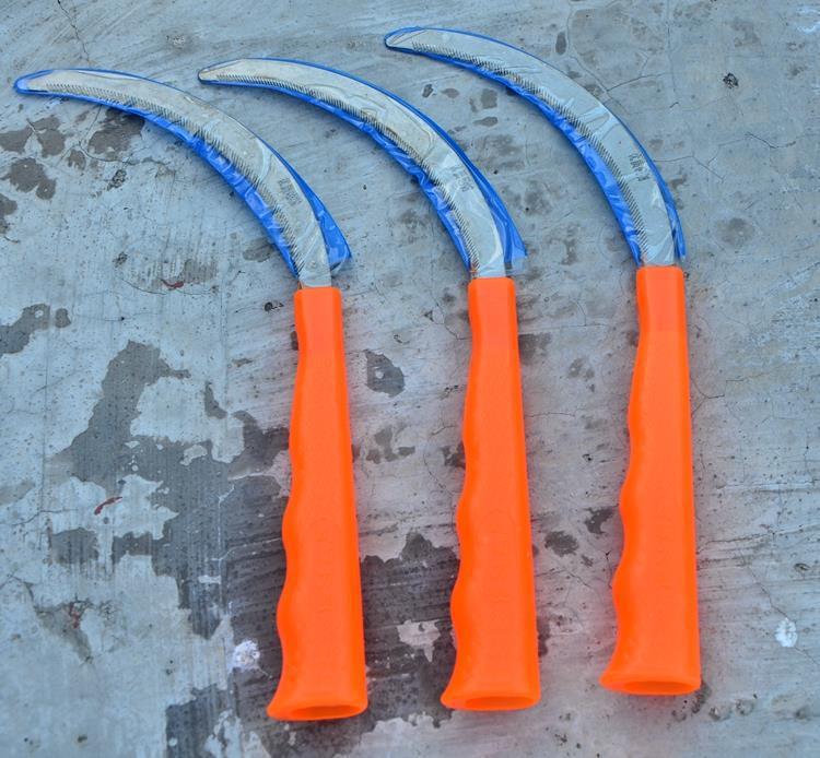Agricultural Tools Little Sickle Coping Saw Sickle Stainless Steel Xiaohe Sickle Weeding Sickle Cutting Leek with Serrated Teeth Mower Knife Sickle