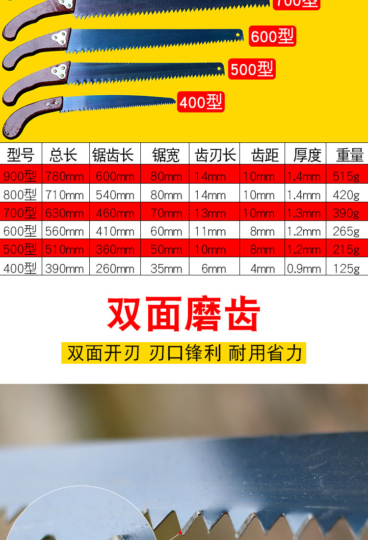 Bent Handlebar Saw Garden Saw Household Handsaw Fruit Tree Rough Branch Backsaw Carpenter's Wood SA Wood Cutting Saw