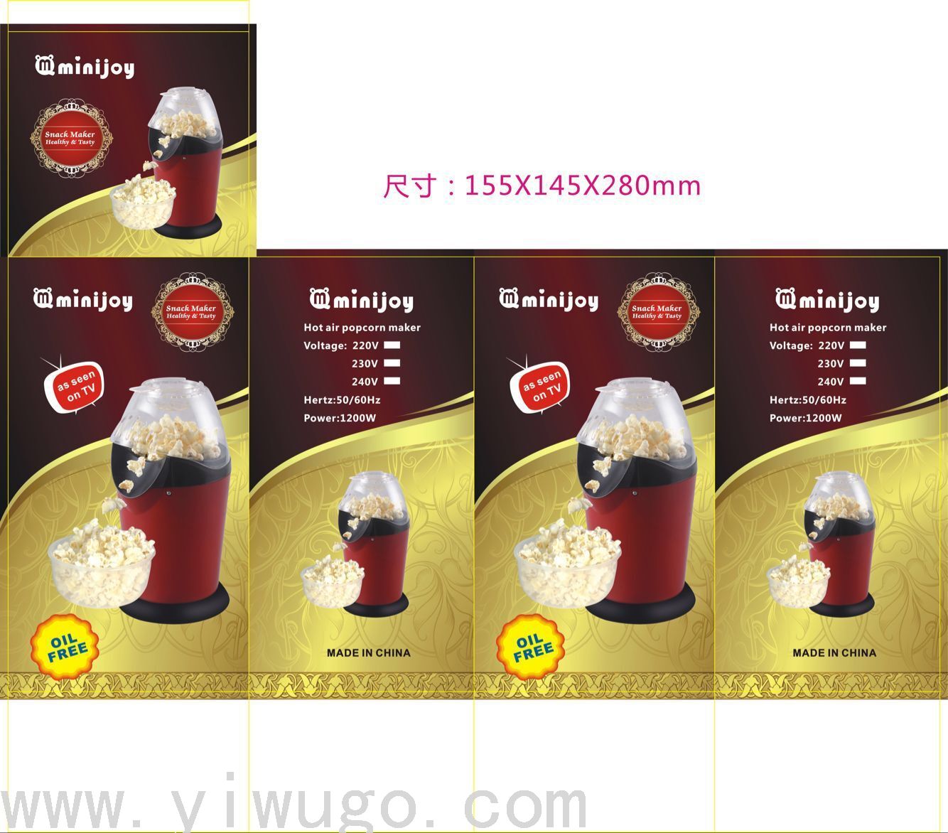 Automatic Popcorn Machine Household Electric Puffed Popcorn Machine Popcorn Machine Cross-Border European and American Regulations Automatic Popcorn Machine Household Electric Puffed Popcorn Machine Popcorn Machine Cross-Border European and American Regulations