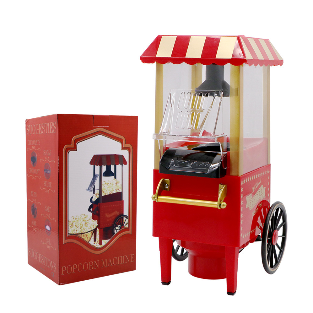 Household Trolley Popcorn Machine Creative Gifts Family Popcorn Machine Factory Foreign Trade European and American Standard Factory Wholesale