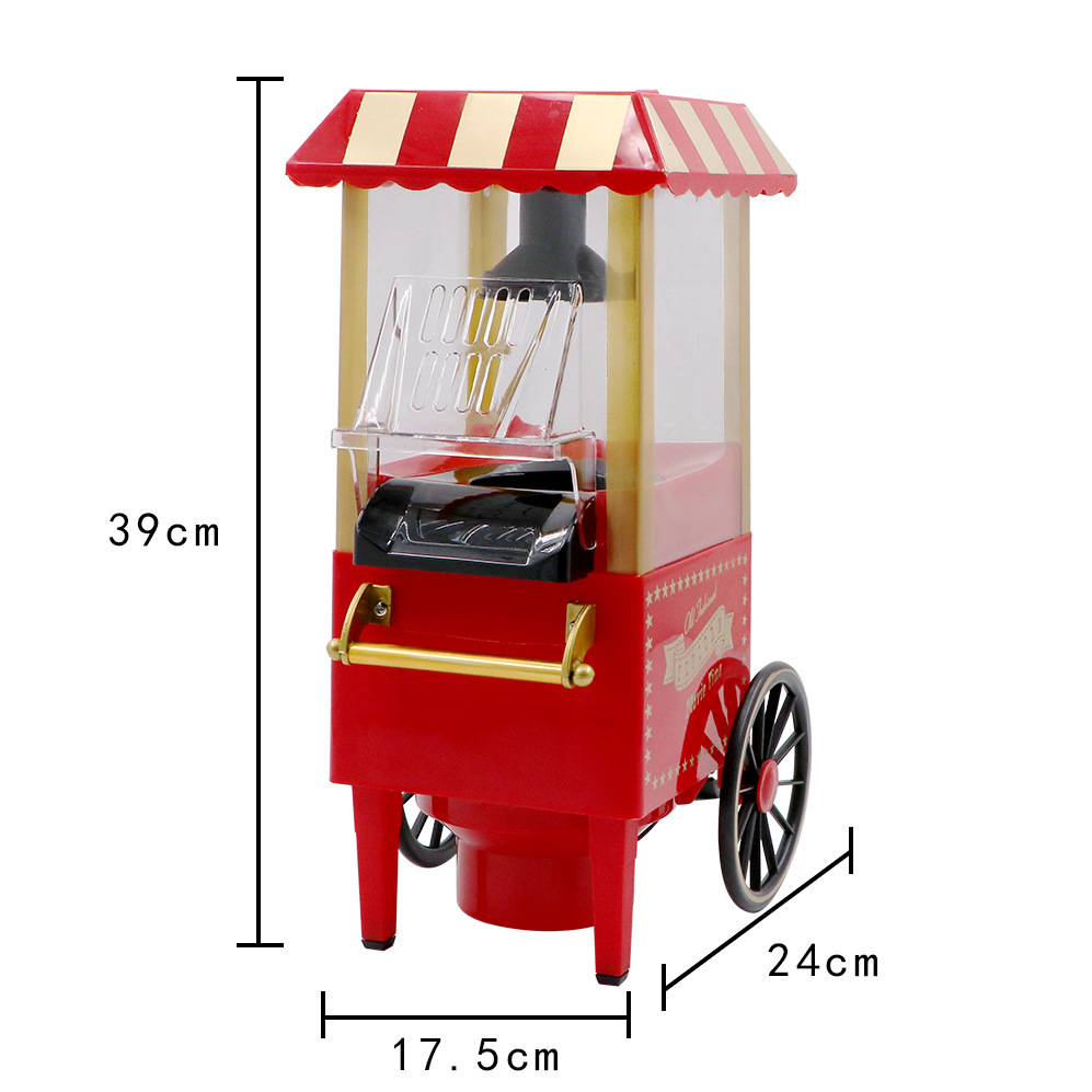 Household Trolley Popcorn Machine Creative Gifts Family Popcorn Machine Factory Foreign Trade European and American Standard Factory Wholesale