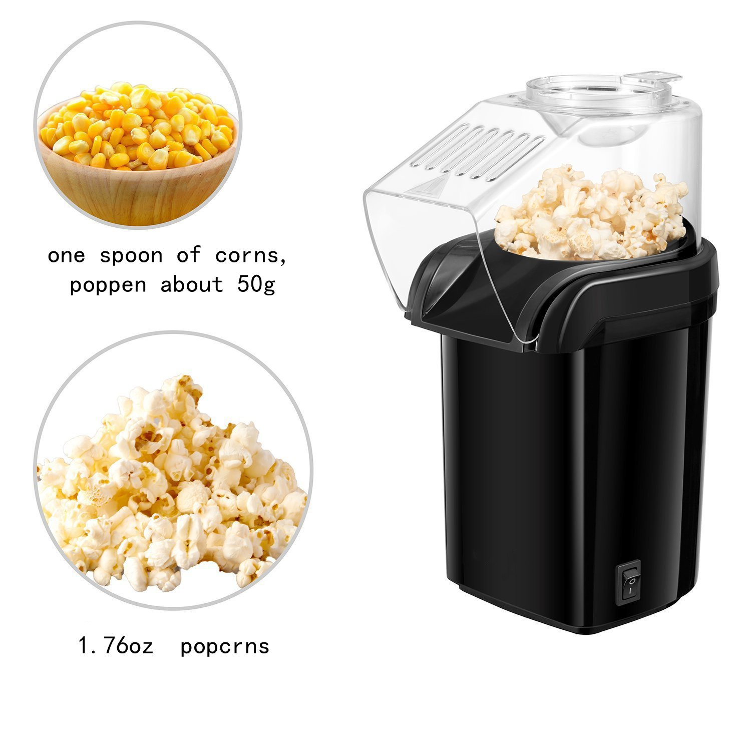 New Mini Popcorn Machine Household Wind-Blowing Small Automatic Electric Children Popcorn Machine Foreign Trade Small Household Appliances