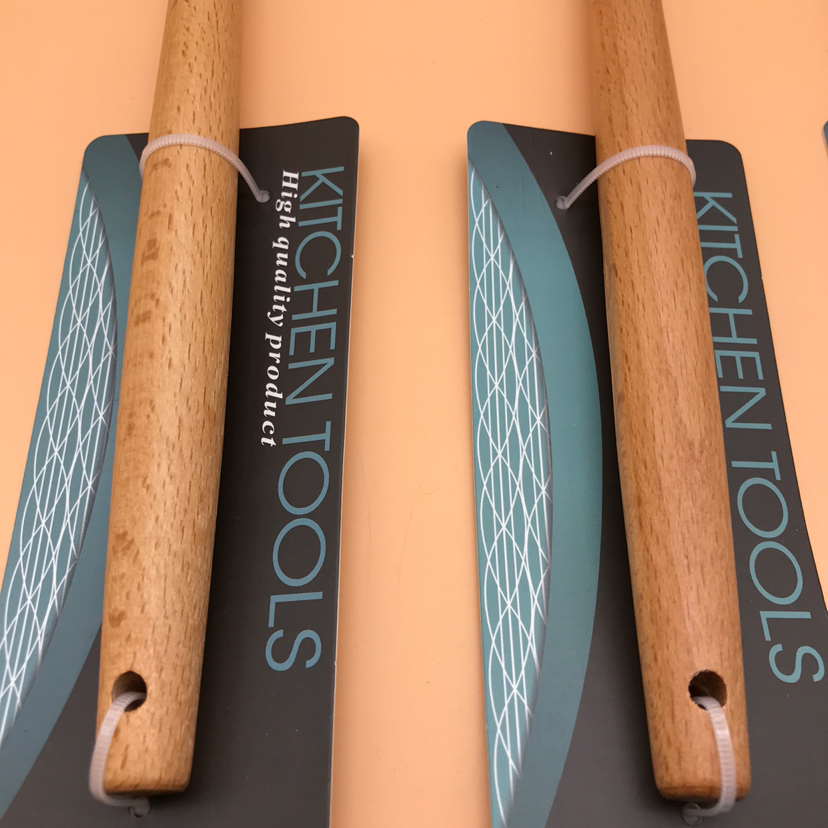 Beech Handle Silicone Kitchenware Heat Insulation Handle Large round Strainer and Soup Spoon Spatula Noodle Spoon Potato Press for Hotel Beech Handle Silicone Kitchenware Heat Insulation Handle Large round Strainer and Soup Spoon Spatula Noodle Spoon Potato Press for Hotel