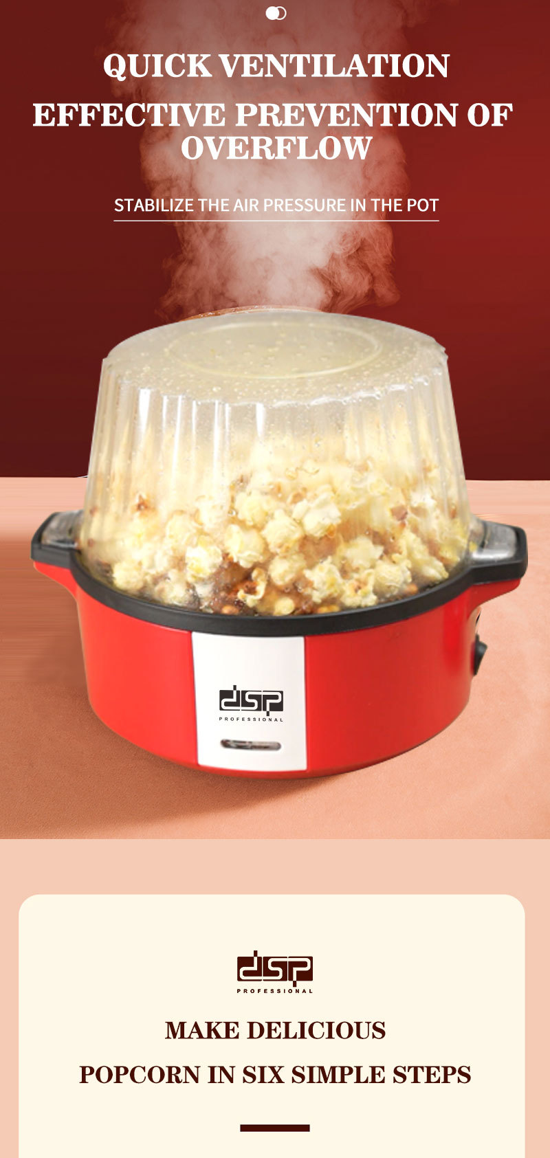 DSP DSP Popcorn Machine Small Household Popcorn Machine Fast Explosion Rice Easy Cleaning DIY Automatic Popcorn Machine Device DSP DSP Popcorn Machine Small Household Popcorn Machine Fast Explosion Rice Easy Cleaning DIY Automatic Popcorn Machine Device