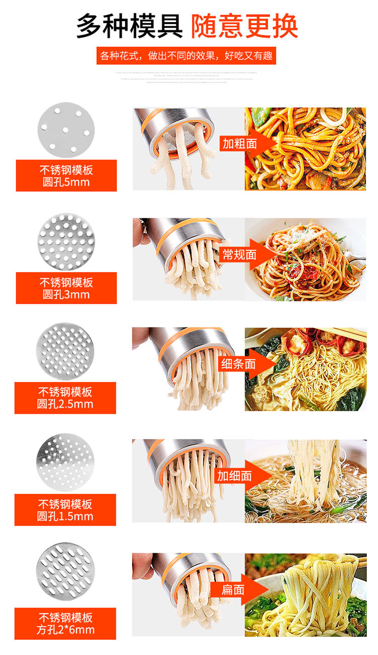 Small Noodle Maker Household Stainless Steel Noodle Press Multi-Functional Maize Meal Pressure Surface Unit Multi-Purpose Baking Machine Factory Batch