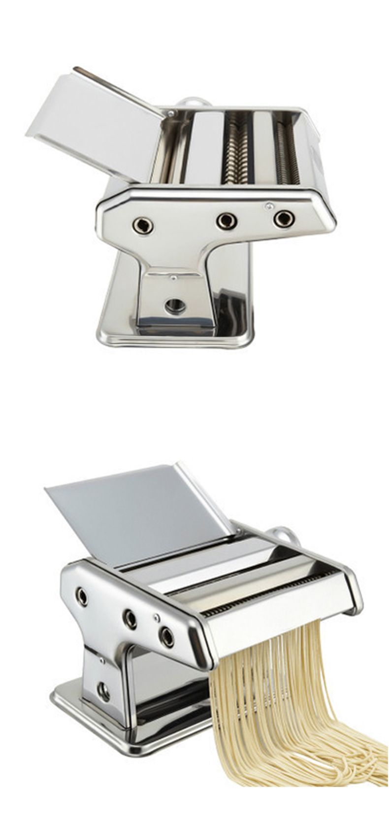Multi-Functional Stainless Steel Household Small Manual Two-Knife Noodle Press Noodle Maker Dough Rolling Machine Dumpling Wrapper Machine Multi-Functional Stainless Steel Household Small Manual Two-Knife Noodle Press Noodle Maker Dough Rolling Machine Dumpling Wrapper Machine