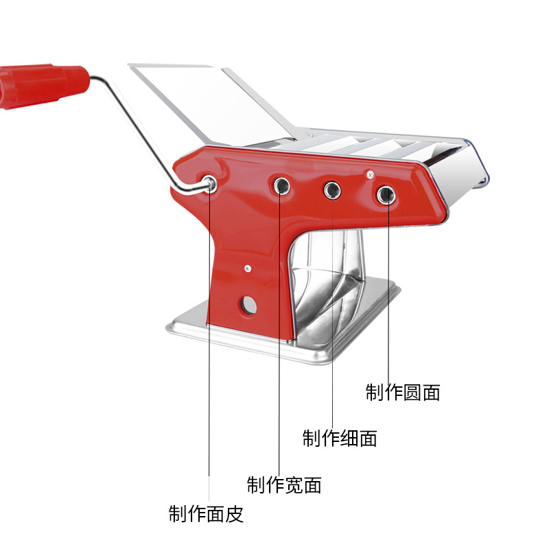 Household Noodle Machine Small Multi-Functional Noodle Press Manual Stainless Steel Dough Rolling Machine Dumpling Wonton Skin Machine