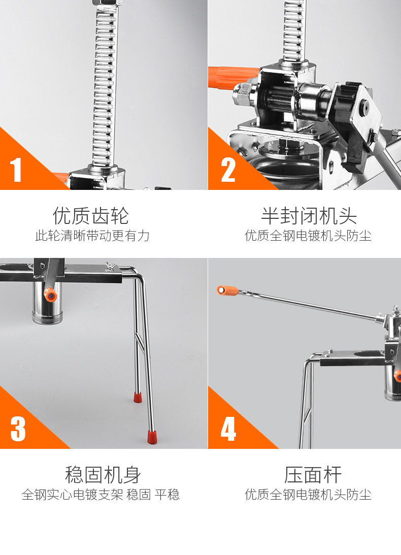 Wholesale Household Buck Wheat Noodle Maker Manual Baking Vermicelli Noodle Press Heluo Machine Noodle Pressing Machine Stainless Steel Buck Wheat Noodle Maker