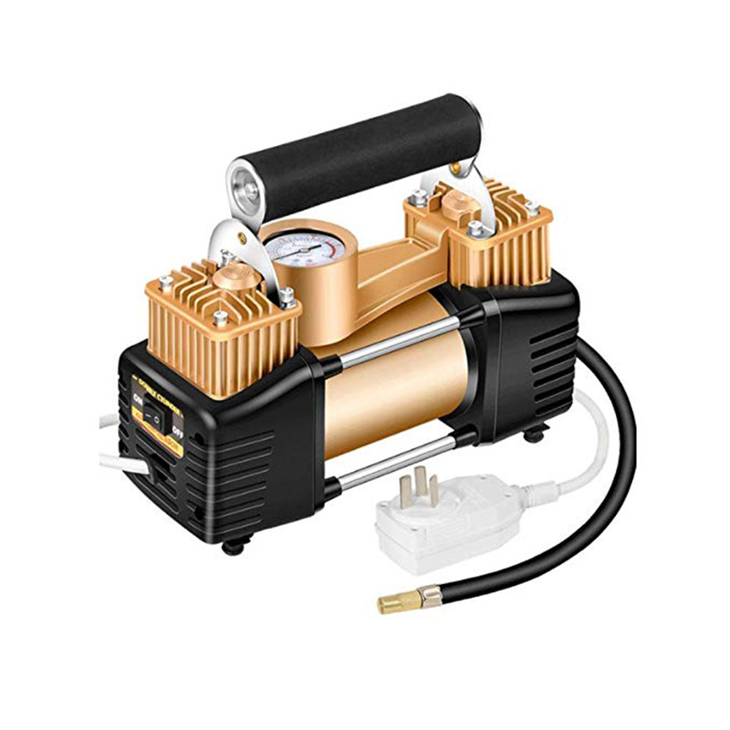 220V Household Double Cylinder High Power Metal Air Pump Electric Motorcycle Pumping Machine Agricultural Tricycle Basketball