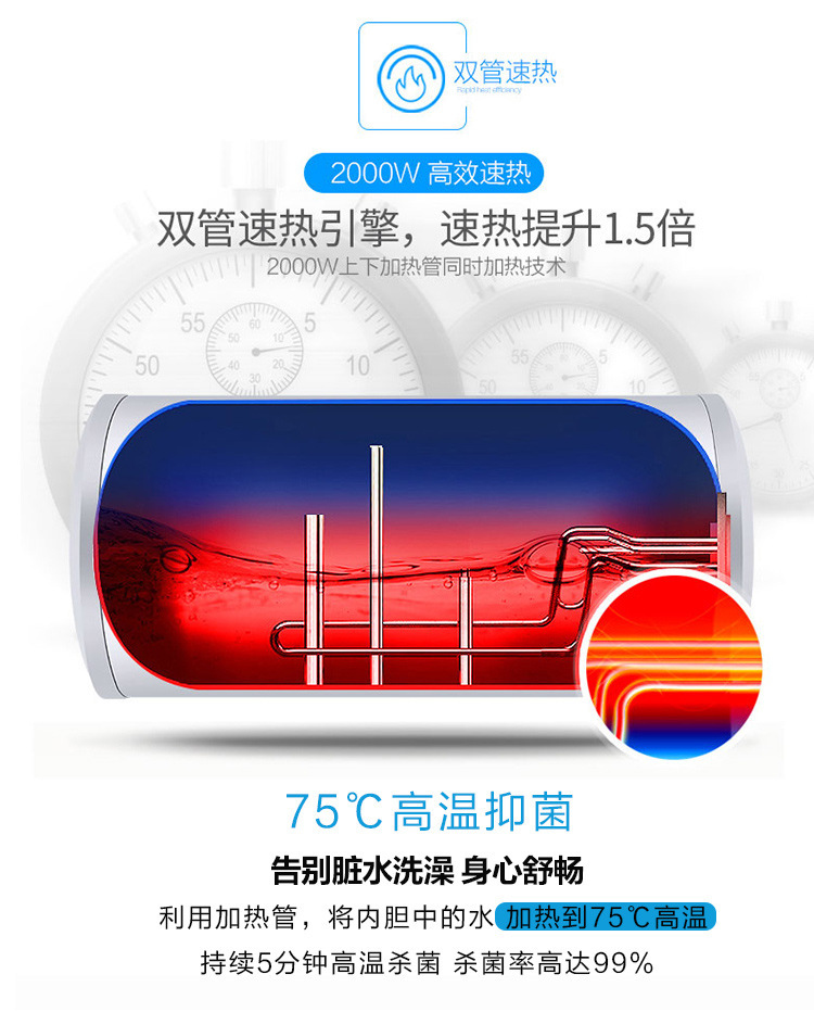 Wholesale Household Electric Water Heater Water Storage Type Demand Water Heaters Smart round Barrel Flat Barrel Energy Saving Frequency Conversion Bath Machine Wholesale Household Electric Water Heater Water Storage Type Demand Water Heaters Smart round Barrel Flat Barrel Energy Saving Frequency Conversion Bath Machine