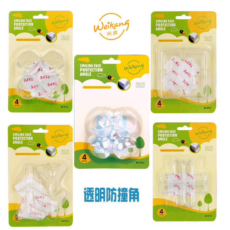 Transparent and environment-friendly child protection corner/high quality silicone anti-collision corner/spherical soft cover Angle anti-collision mat cross-border wholesale