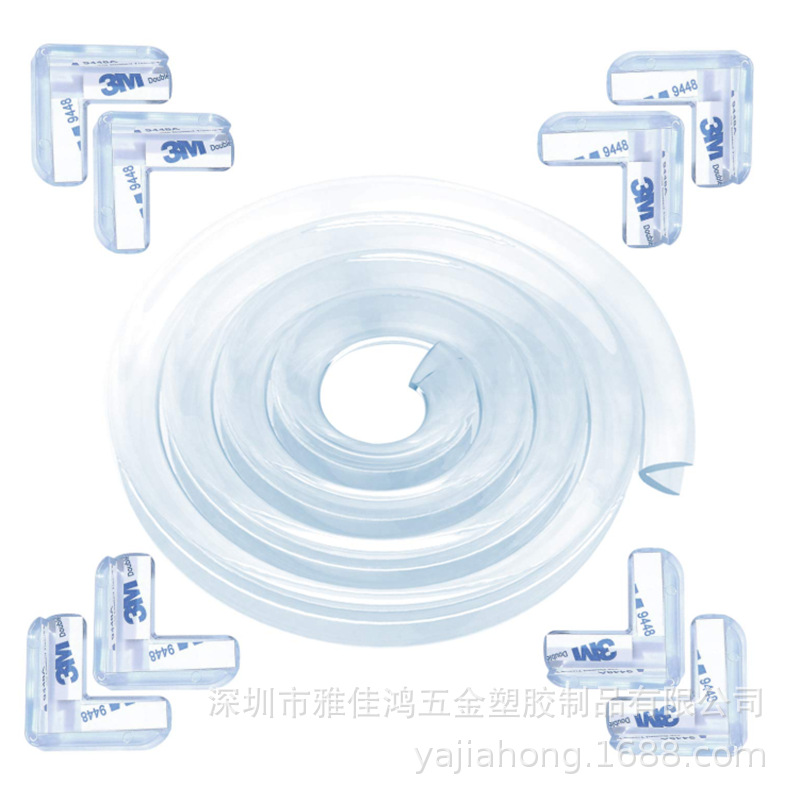 Silicone PVC Transparent Bumper Strip Child Bump Prevention Safety Protection Bumper Table Corner Glass Multifunctional Corner Guard