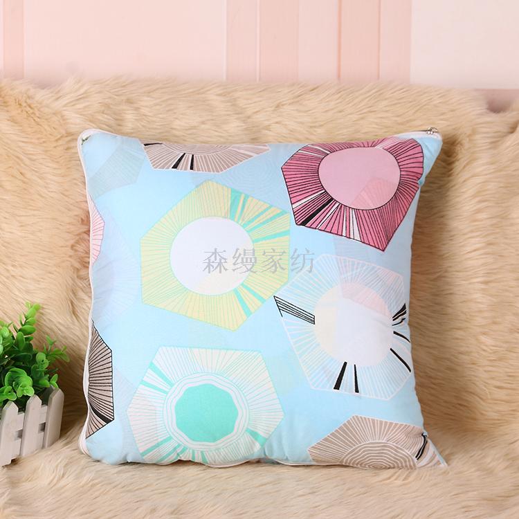 Chemical Fiber Throw Pillows Quilt Plaid & Printed Lumbar Support Pillow Mat Car Air Conditioner Quilt Factory Direct Sales Chemical Fiber Throw Pillows Quilt Plaid & Printed Lumbar Support Pillow Mat Car Air Conditioner Quilt Factory Direct Sales