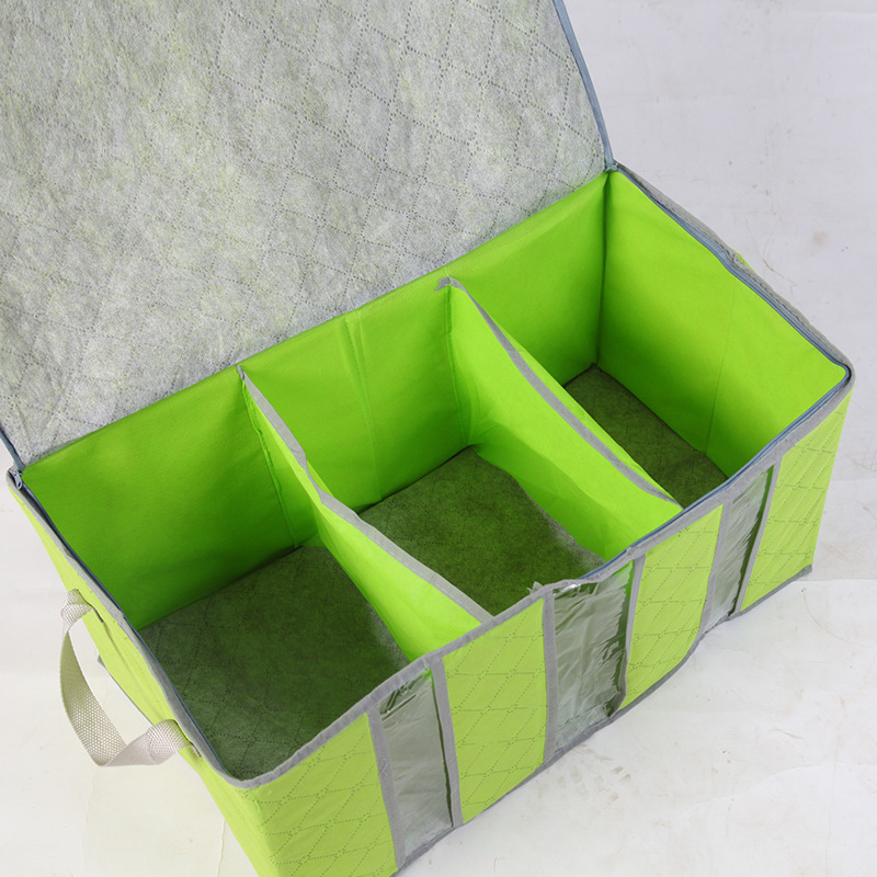 Wholesale Bamboo Charcoal Visual Clothes Organizer Bag 65L Deodorant Window Storage Box Quilt Organizer Storage Bags Wholesale