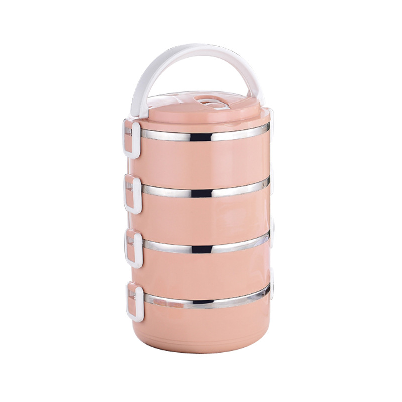 Customized Logo304 Stainless Steel Lunch Box Nordic Insulated Lunch Box Multi-Layer Student Lunch Box Household Fresh-Keeping Box