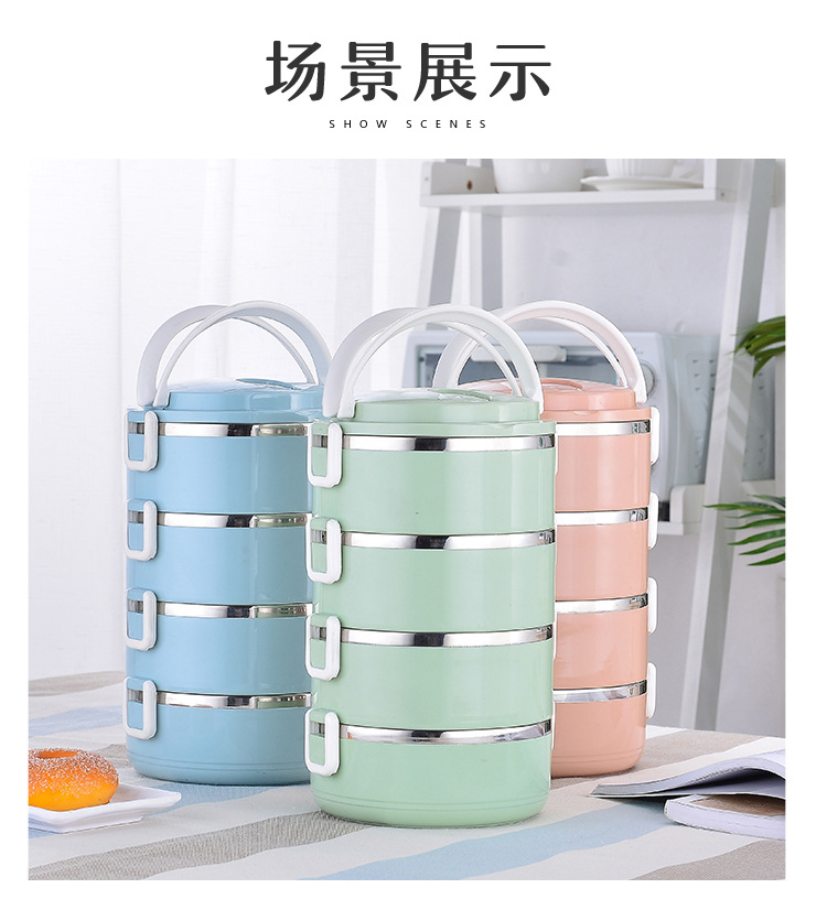 Customized Logo304 Stainless Steel Lunch Box Nordic Insulated Lunch Box Multi-Layer Student Lunch Box Household Fresh-Keeping Box Customized Logo304 Stainless Steel Lunch Box Nordic Insulated Lunch Box Multi-Layer Student Lunch Box Household Fresh-Keeping Box