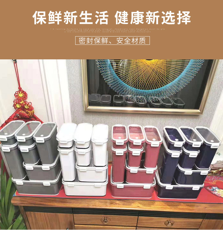Currently Available Wholesale Lunch Box Microwave Dedicated Fresh-Keeping Box Lunch Box Set Lunch Box with Lid Rectangular and round Fresh Bowl
