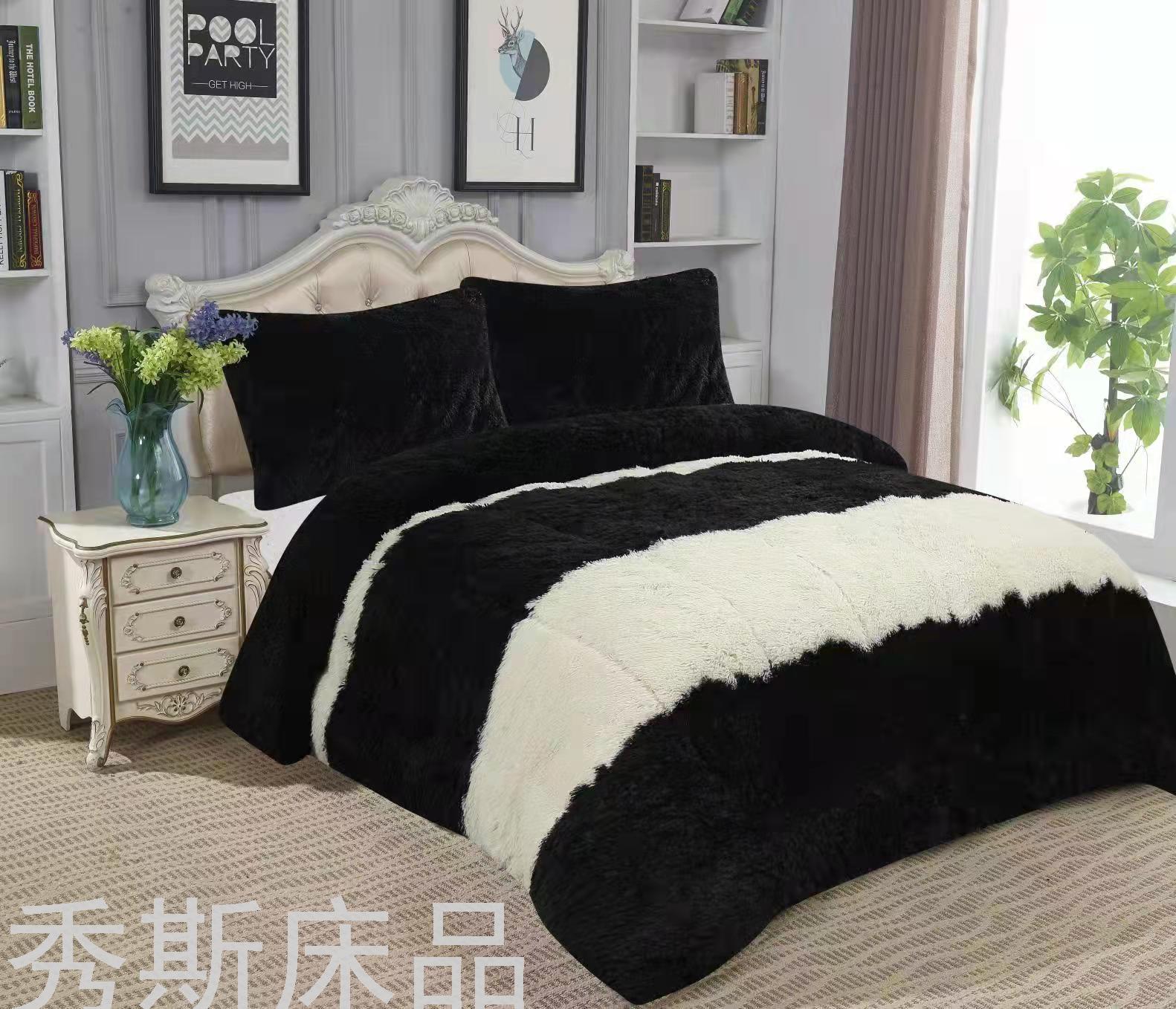 Cross-Border Amazon Quilt Cover Three-Piece Plush Winter Quilt Four-Piece South American Bedding Foreign Trade Quilt Velvet Blanket Cross-Border Amazon Quilt Cover Three-Piece Plush Winter Quilt Four-Piece South American Bedding Foreign Trade Quilt Velvet Blanket