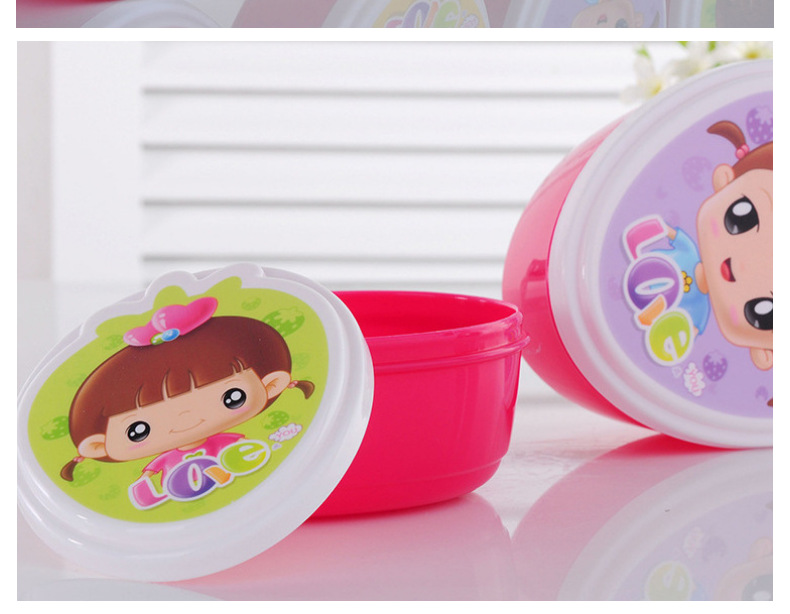 Manufacturers direct creative cartoon fresh-keeping box four sets of plastic fresh-keeping box accessories accessories storage box