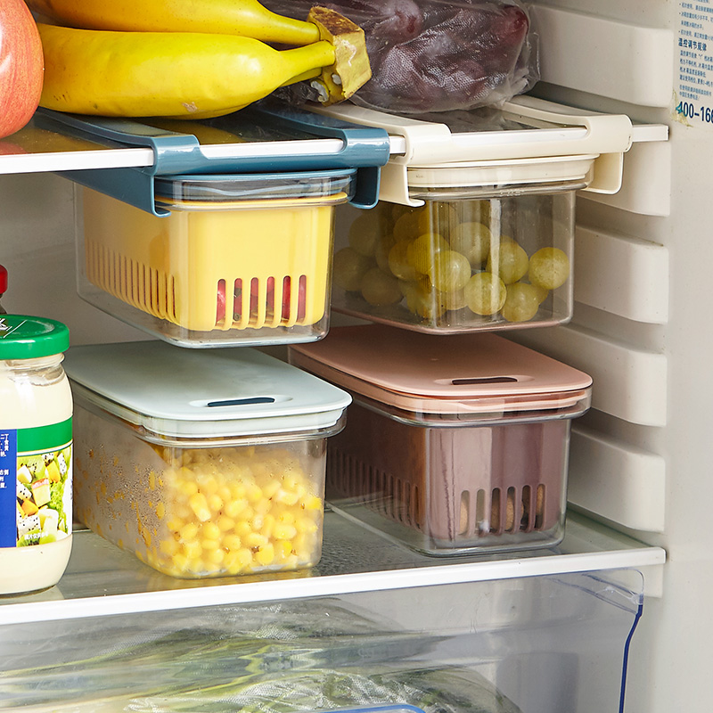 Salad Onion Fresh-Keeping Box Kitchen Refrigerator Special Fruit and Vegetable Box Draining Onion, Ginger and Garlic Storage Box Onion Box