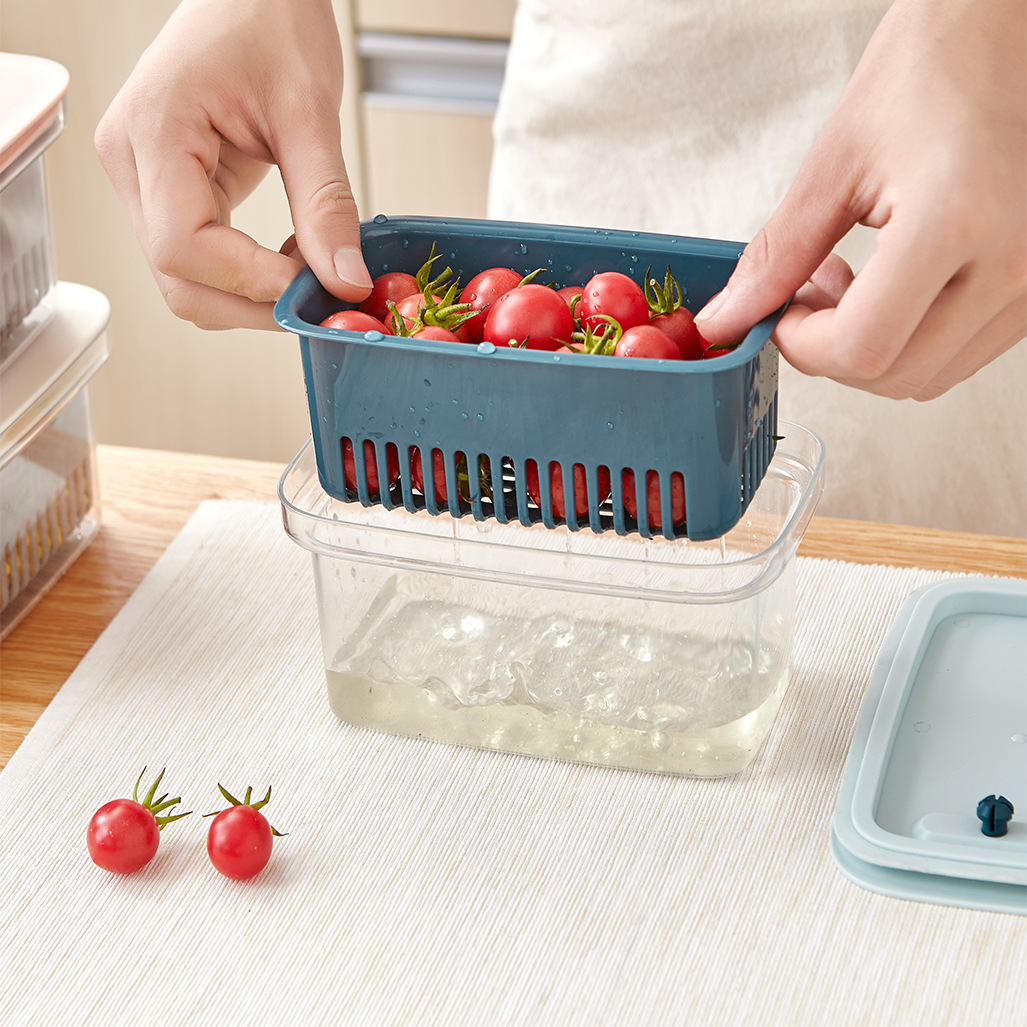 Salad Onion Fresh-Keeping Box Kitchen Refrigerator Special Fruit and Vegetable Box Draining Onion, Ginger and Garlic Storage Box Onion Box