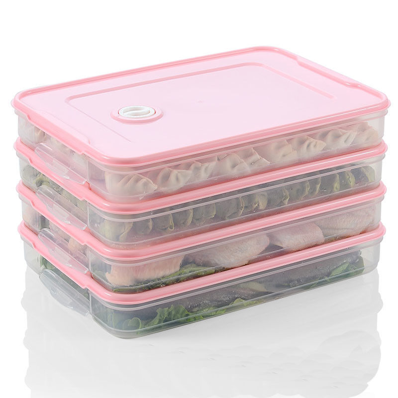 Frozen dumpling box Sealed PP fresh-keeping box set plastic square fresh-keeping box