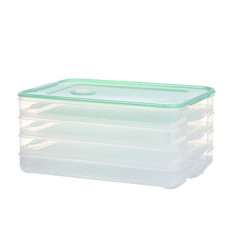 Frozen dumpling box Sealed PP fresh-keeping box set plastic square fresh-keeping box