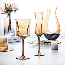 European-Style Vintage Embossed Phnom Penh Taiyanghua Glass Cup Heat-Resistant Breakfast Cup Fruit Decorative Wine Glas