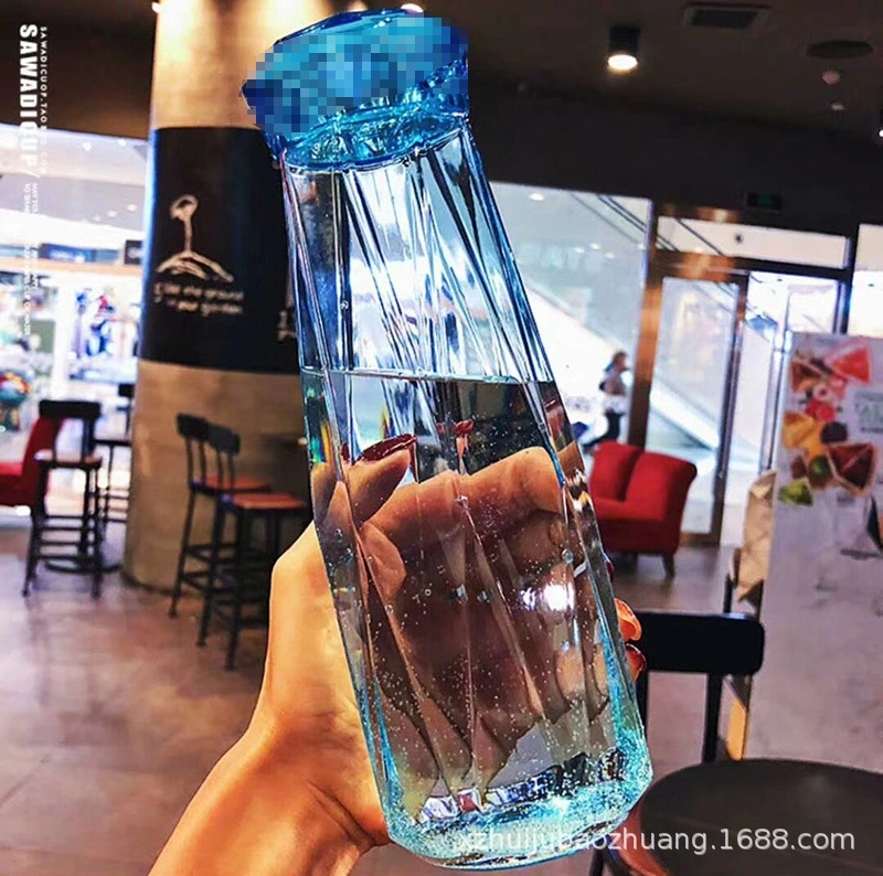 Korean Version of Instagram Lovers Cup Diamond Cup to push the small gift Cup Customized Logo Glass Cup Printing Creative Water Cup