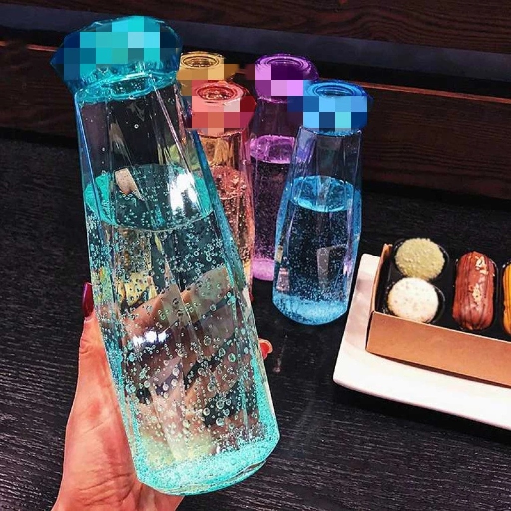 Korean Version of Instagram Lovers Cup Diamond Cup to push the small gift Cup Customized Logo Glass Cup Printing Creative Water Cup Korean Version of Instagram Lovers Cup Diamond Cup to push the small gift Cup Customized Logo Glass Cup Printing Creative Water Cup