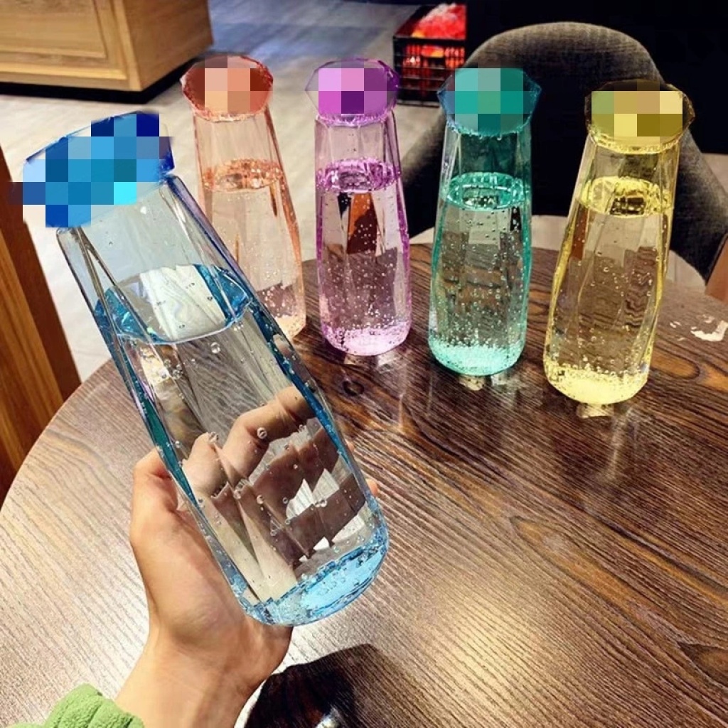 Korean Version of Instagram Lovers Cup Diamond Cup to push the small gift Cup Customized Logo Glass Cup Printing Creative Water Cup Korean Version of Instagram Lovers Cup Diamond Cup to push the small gift Cup Customized Logo Glass Cup Printing Creative Water Cup