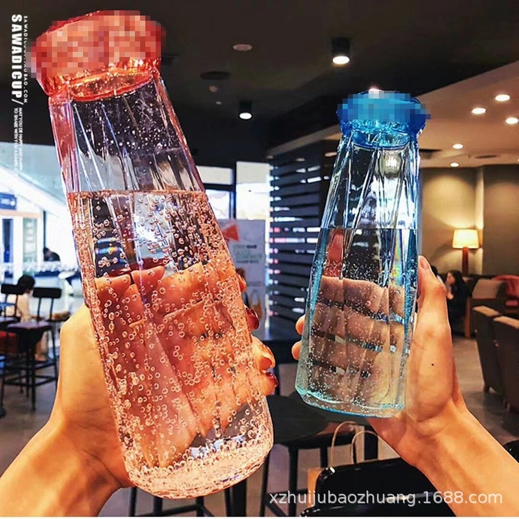 Korean Version of Instagram Lovers Cup Diamond Cup to push the small gift Cup Customized Logo Glass Cup Printing Creative Water Cup Korean Version of Instagram Lovers Cup Diamond Cup to push the small gift Cup Customized Logo Glass Cup Printing Creative Water Cup