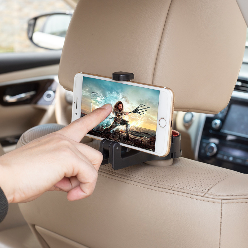 Car Hidden Creative New Lock Hook Car Multi-Function Rear Row On-Board Phone Holder Hook