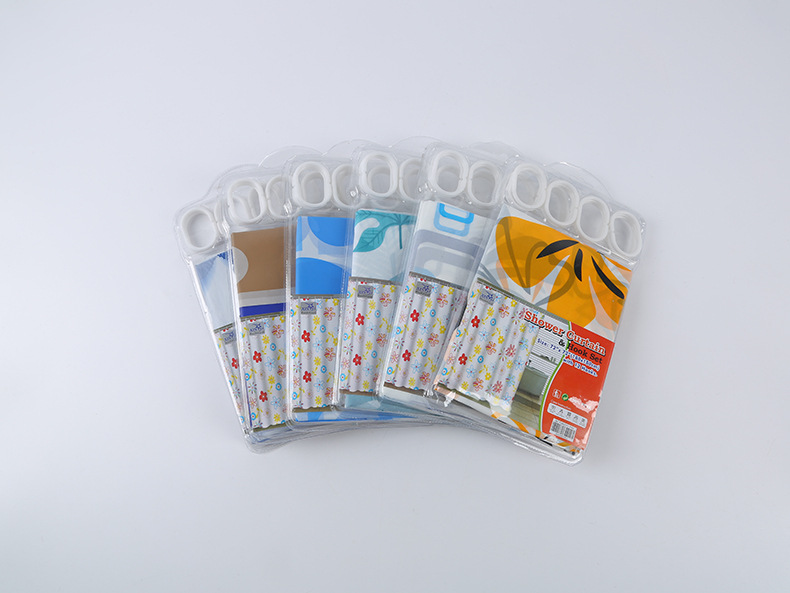 Factory Dedicated Printing Pattern Waterproof Shower Curtain Portable Partition Curtain Wholesale Shower Curtain Partition Curtain with Hook