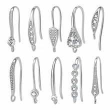 S925 Pure Silver Ear Hook Accessories Earrings Ear Rings Gold Plated Handmade DIY Sterling Silver Accessories  Wholesale