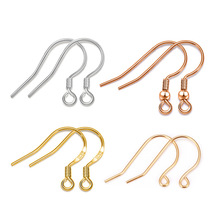 S925 Pure Silver Ear Hook Accessories Earrings Ear Rings Gold Plated Handmade DIY Sterling Silver Accessories  Wholesale