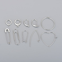 S925 Pure Silver Ear Hook Accessories Earrings Ear Rings Gold Plated Handmade DIY Sterling Silver Accessories  Wholesale