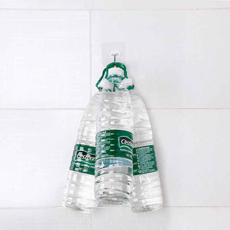  Nailless Traceless Hook Strong Adhesive Transparent Wall Hanging Clothes Hook Waterproof Hook Hook