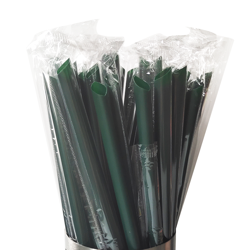 Disposable Large Diameter Bold Lengthened Film Bag Pointed Color Hardened Thick Pearl Milk Tea Plastic Fruit Grain Big Straw