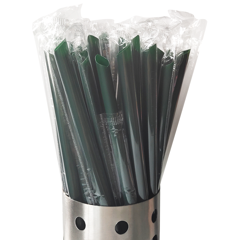 Disposable Large Diameter Bold Lengthened Film Bag Pointed Color Hardened Thick Pearl Milk Tea Plastic Fruit Grain Big Straw
