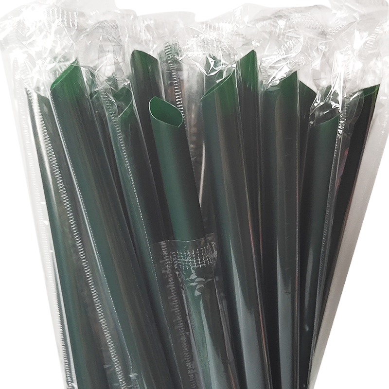 Disposable Large Diameter Bold Lengthened Film Bag Pointed Color Hardened Thick Pearl Milk Tea Plastic Fruit Grain Big Straw