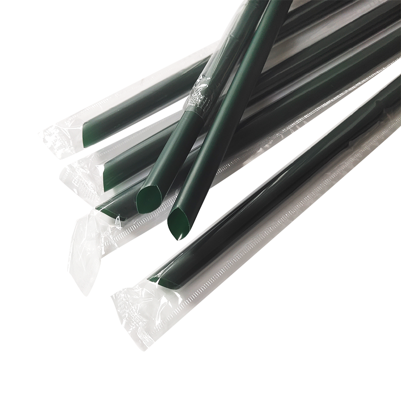 Disposable Large Diameter Bold Lengthened Film Bag Pointed Color Hardened Thick Pearl Milk Tea Plastic Fruit Grain Big Straw